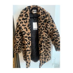 Apparis Leopard Teddy Coat